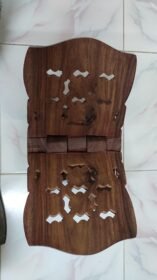 ADA Handicraft Sheesham Wooden Folding Holy Book Stand, Rehal Reading Book Rest Foldable Stand with Intricate Hand Carvings, The Bible Quran Geeta Beautiful Holder Stand photo review