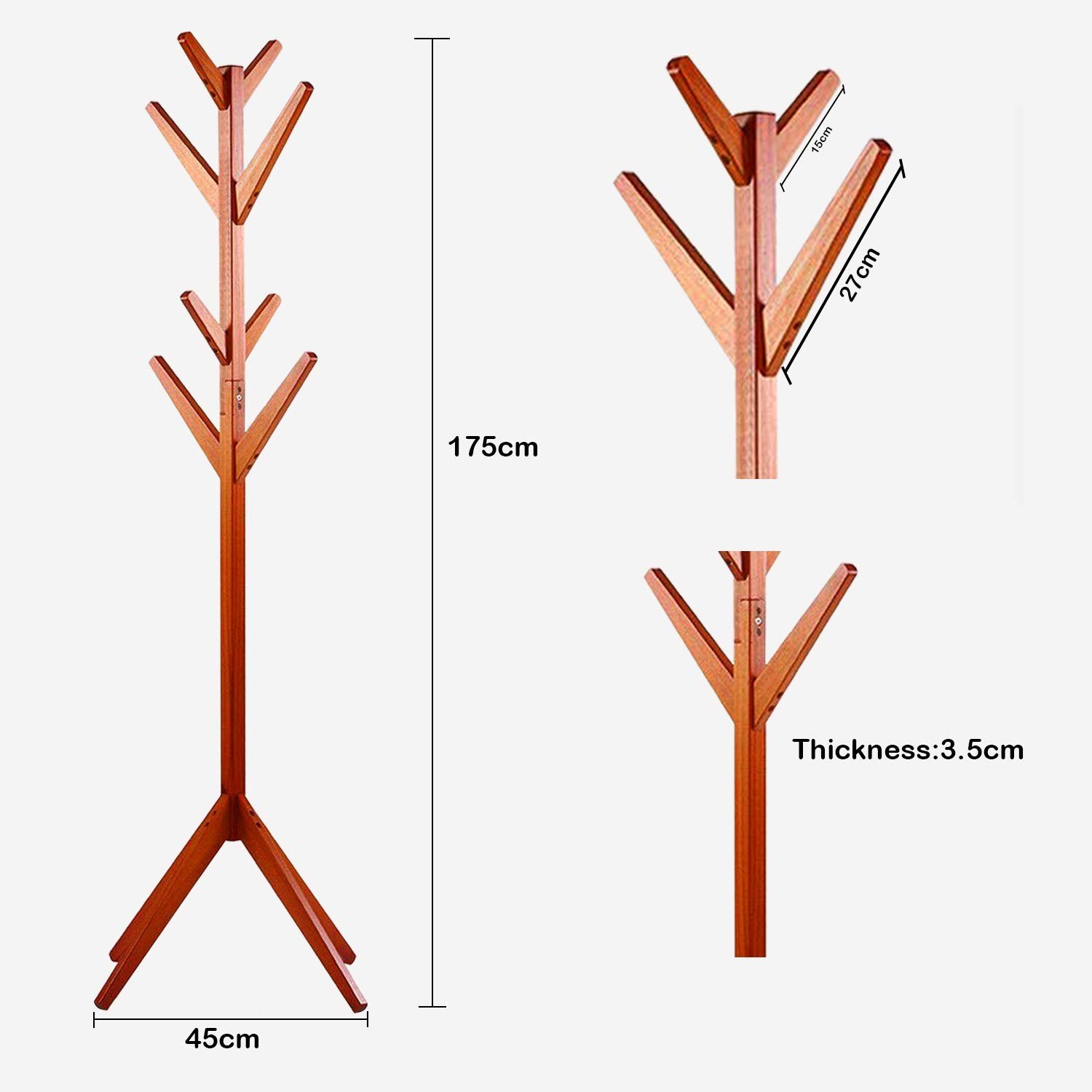 ADA Bamboo Coat Rack Dark Brown 3