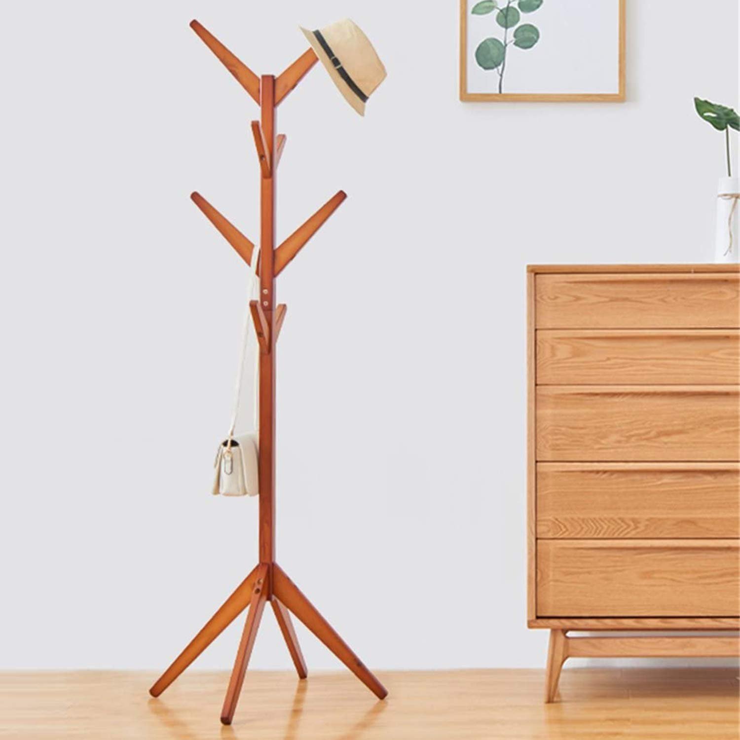 ADA Bamboo Coat Rack Dark Brown 6