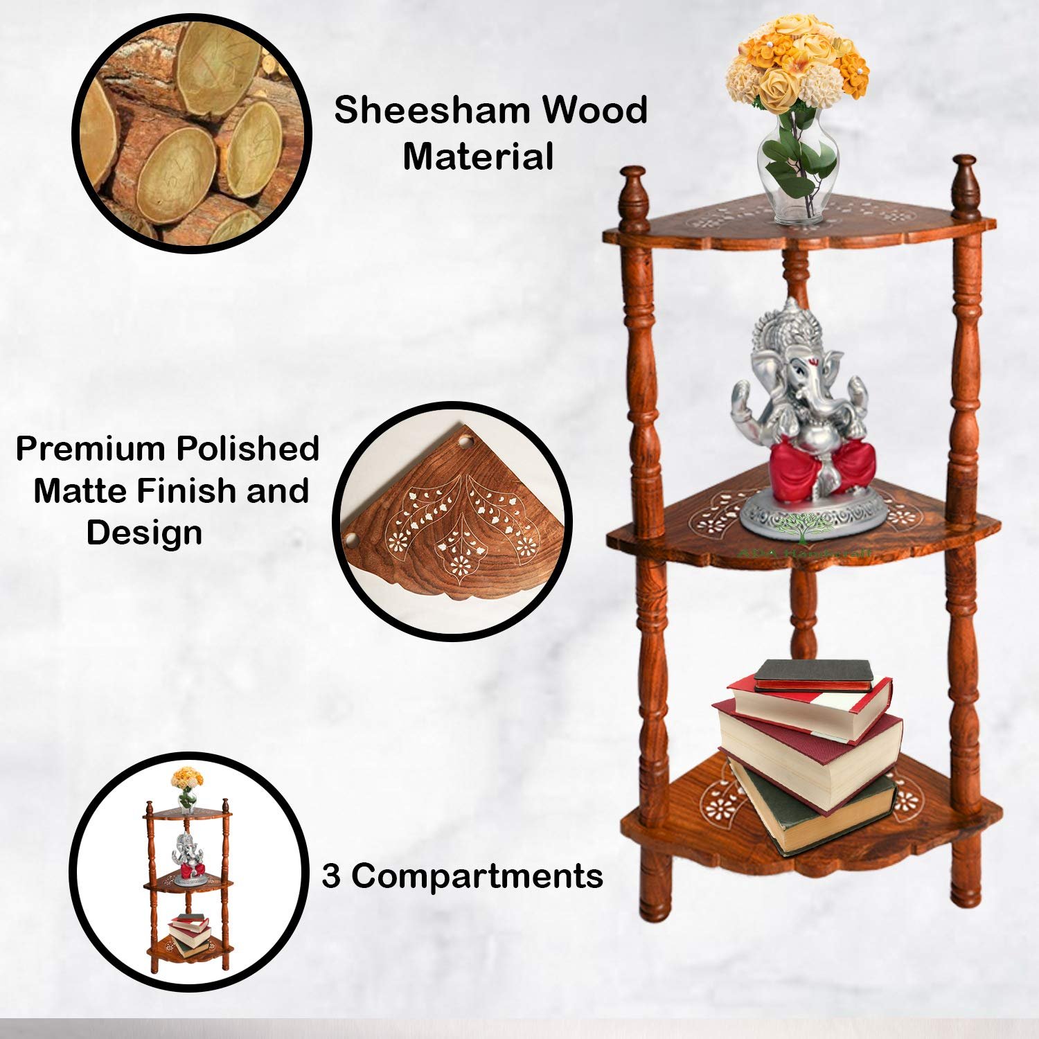 ADA Handicraft 3-Tier Mini Corner Rack 6