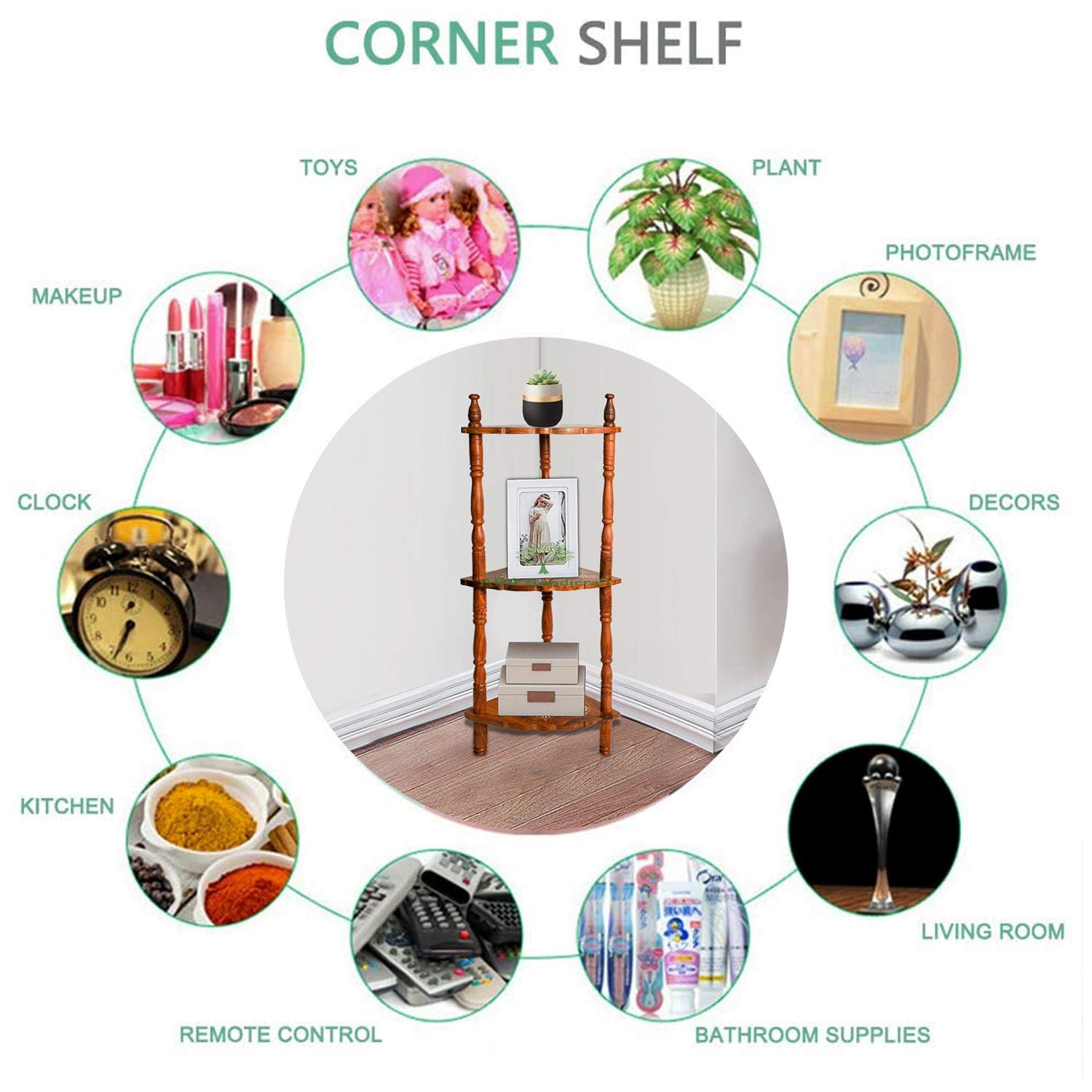 ADA Handicraft 3-Tier Mini Corner Rack 7