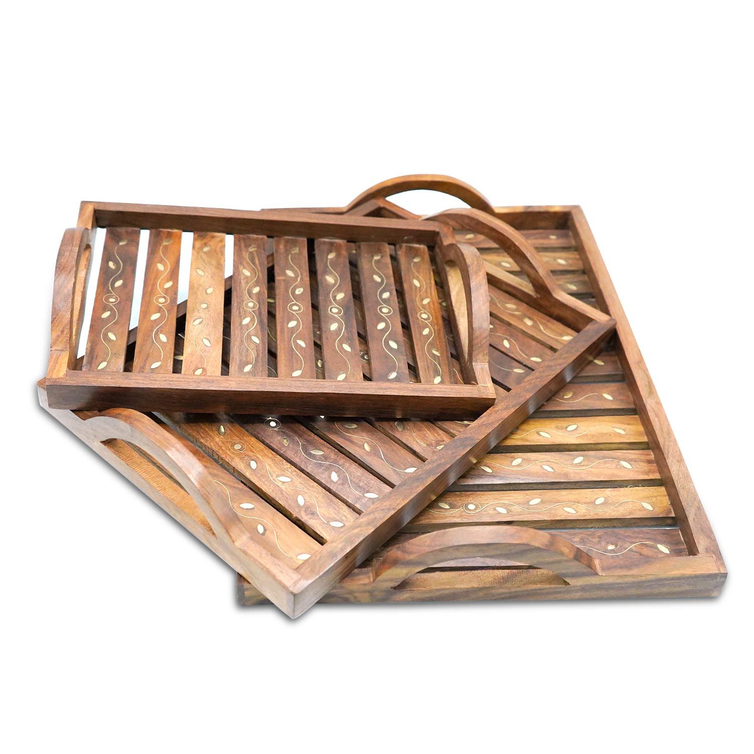 ADA Handicraft Sheesham Wood Serving Tray 2