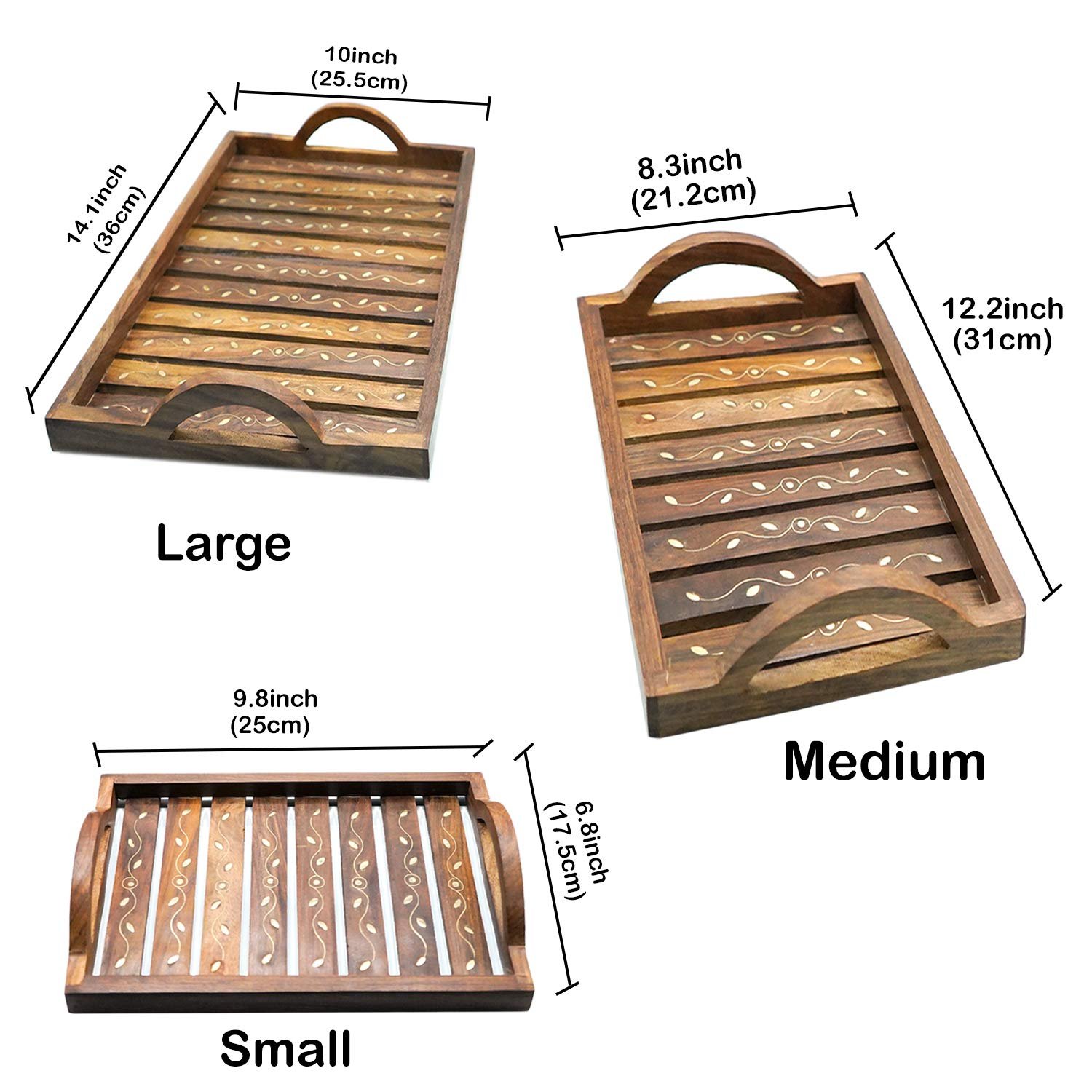 ADA Handicraft Sheesham Wood Serving Tray 4