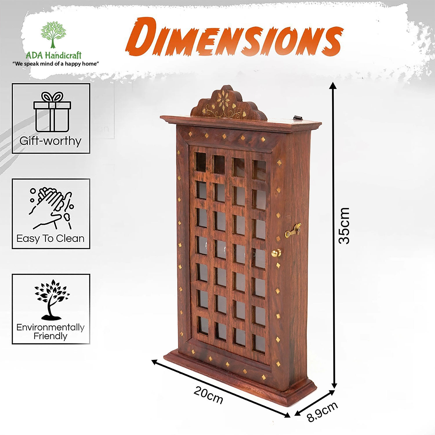 AH KEY CHAIN SQUARE-14 x 8 inch