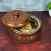 Letter Print Metal Chapati Box