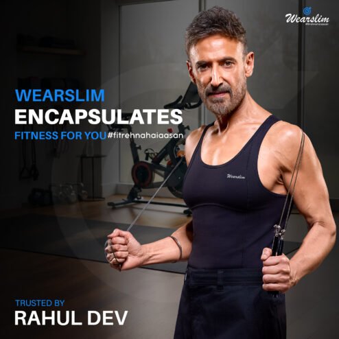 Alternative view of Wearslim Premium Men's Super Combed Cotton Elastene Stretch Fabric Tummy Tucker Vest for Man with Extended Length for Easy Tuck | Gynecomastia Compression Body Shaper Vests for Men